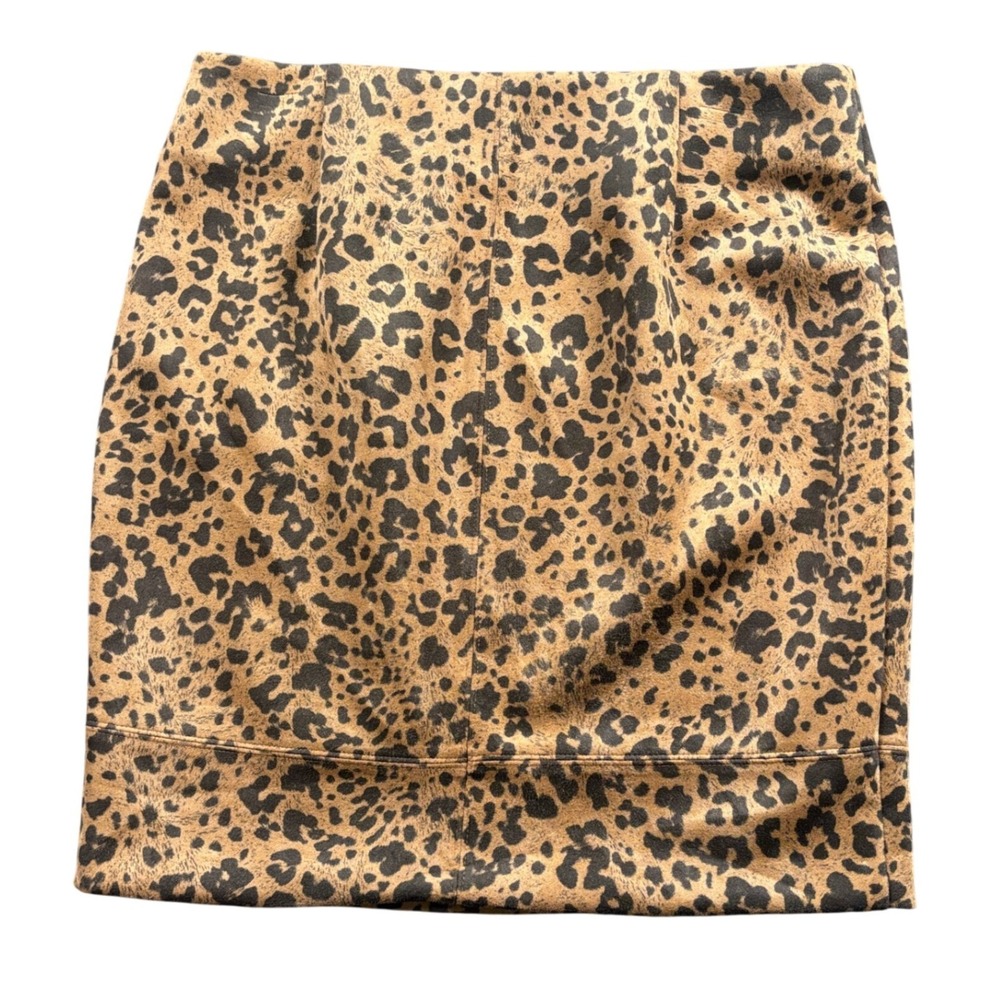 Marc New York Leopard Print Pencil Mini Skirt Women M Y2K Mob Wife Coquette